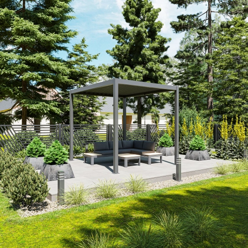 Pergola ogrodowa tarasowa aluminiowa NORDVIC Skyline 3 x 2,5 m Antracyt